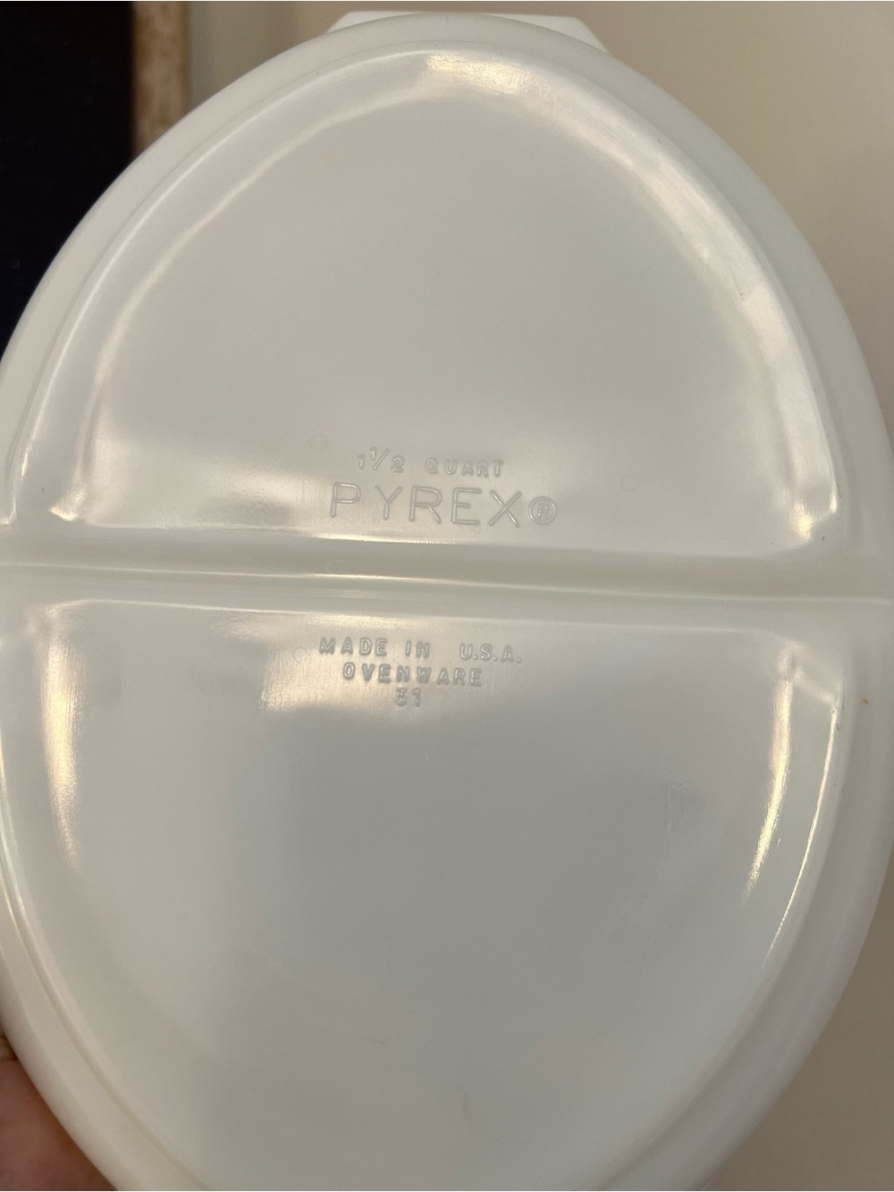 Vintage Pyrex Town And Country Oval Divided Casserole Dish - Picture 2 of 4